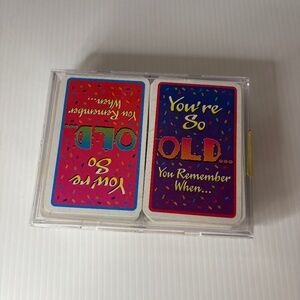 Vintage 1996 You're So Old & You Remember When Playing Cards  2-Pack